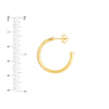 20mm D-Tube Round Hoop Earrings