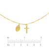 Mary and Cross Dangles Adjustable Choker