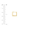 Square Double Row Hoop Earrings