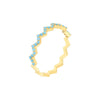 Lt.Turquoise Stone Zig Zag Ring