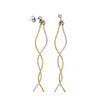 Sterling Silver Yellow Gold/Plated Spiral Earrings