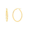 CZ Oval Hoop Earrings