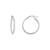 2mm x 25mm Polished Hoop Earrings