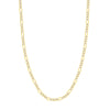 5.8mm Two-Tone Pave Figaro Chain with Lobster Lock