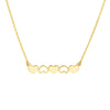 Solid and Open Hearts Bar Necklace