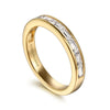 14K Yellow Gold Channel Set Baguette Diamond Anniversary Band