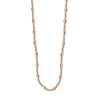 D/C  White and Rose Gold Bead Necklace