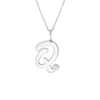 Script 'Q' with Diamond Bezel Necklace
