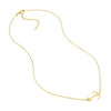 Sideways Anchor Adjustable Necklace