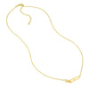 Diamond Solitaire Paper Clip Element Necklace