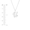 Script 'U' with Diamond Bezel Necklace