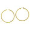 3mm x 40mm Polished Hoop Earrings