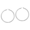 3mm x 40mm Polished Hoop Earrings