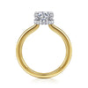 14K White-Yellow Gold Round Diamond Engagement Ring