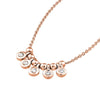 Mini Diamond Bezel and Bead Necklace