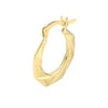 Textured Octagon-Shaped Mini Hoop Earrings