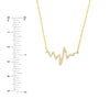 CZ Heartbeat Adjustable Necklace