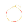 Neon Pink Enamel Alternating Bar Bracelet