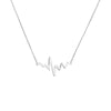 Heartbeat Necklace in Plated Sterling Silver