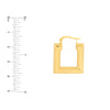Square Polished Puff Earrings