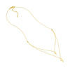 Duo Double Mini Cross Adjustable Necklace