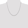 14K White Gold 1.95mm Flat Cable Chain