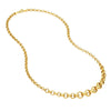 Hollow Graduated Large Rolo Necklace