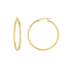 2 X 40mm Square Full D/C Hoop Earrings