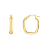 Polished Square Hoop Earrings