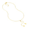 High Polished Heart Adjustable Lariat Necklace