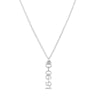 7mm Vertical Block Numeral Necklace