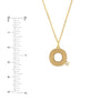 Block Lined Initial 'O' with Diamond Necklace