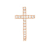 Sterling Silver CZ Curved Cross Stud Earrings