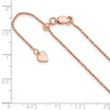 Sterling Silver Rose Gold-plated Adjustable 1.1mm D/C Spiga Chain