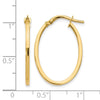 14K Polished Oval Hoop Earrings