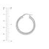 Sterling Silver Twist Hoop Earrings