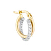 CZ Curved Mini Hoop Earrings