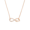 Plated Sterling Silver CZ Infinity Love Necklace