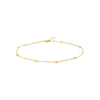 Fluted/Polished Hexagon Adjustable Anklet