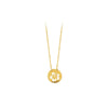 So You Cutout Flower Mini Disc Necklace