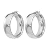 Sterling Silver RH-plated Polished Hinged Hoop Earrings