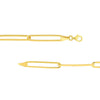 Diamond Radiant Medallion Paper Clip Lariat Necklace