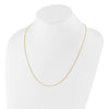 Sterling Silver Gold-plated Adjustable .85mm Box Chain