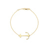 Sideways Anchor Adjustable Bracelet