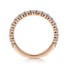 14K Rose Gold Single Prong Diamond Anniversary Band