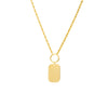 Engravable Dog Tag Necklace on Rope Chain