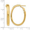 14K Polished Oval Hoop Earrings