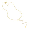 Circle and Engravable Disc Lariat Necklace