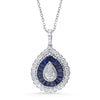 14K 0.59Ct Diamond Sapphire Pendant
