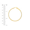 2 X 50mm Square Full DC Hoop Earrings